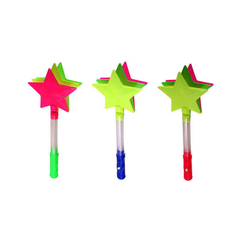 MATRACA ESTRELLA CON LUZ MULTICOLOR