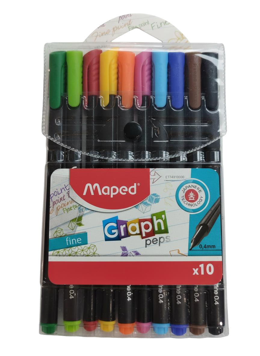 MARCADOR MAPED GRAPH PTA FINA 10 UNID