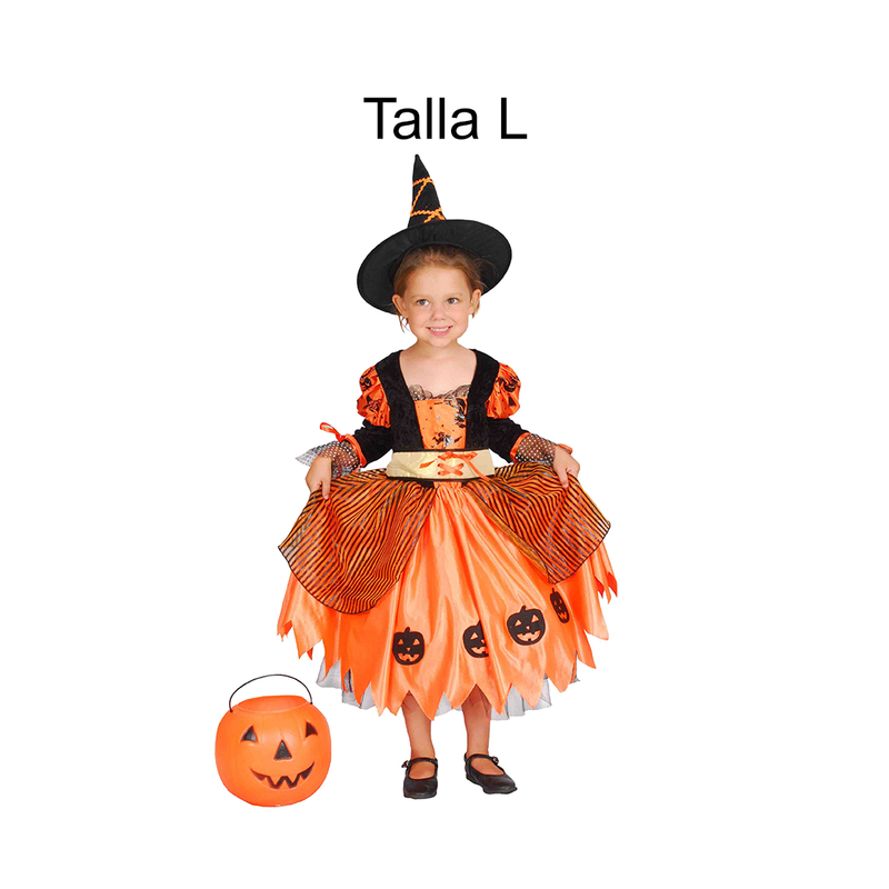 DISFRAZ BRUJITA CALABAZA BEBE T L