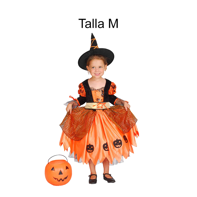 DISFRAZ BRUJITA CALABAZA BEBE T M