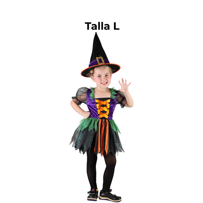 DISFRAZ BRUJITA ARCOIRIS BEBE T L