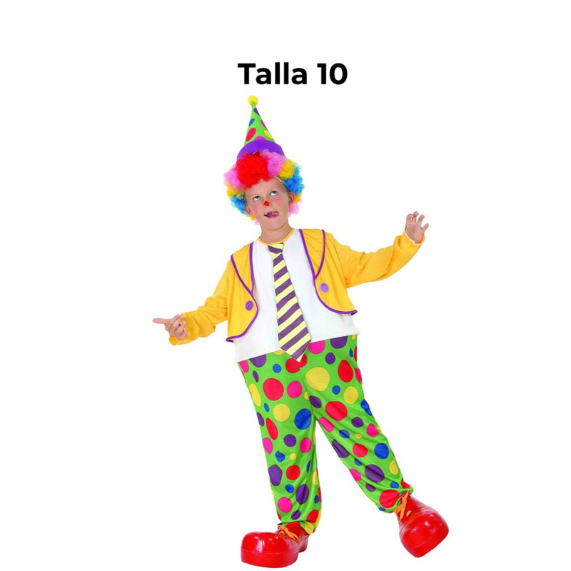 DISFRAZ PAYASO NINO T 10