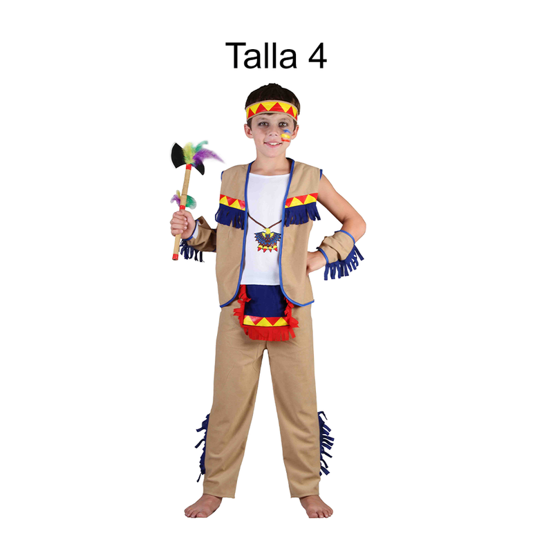 DISFRAZ INDIO NINO T 4