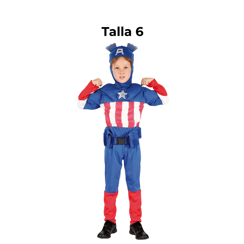 DISFRAZ CAPITAN HEROICO NINO T 6