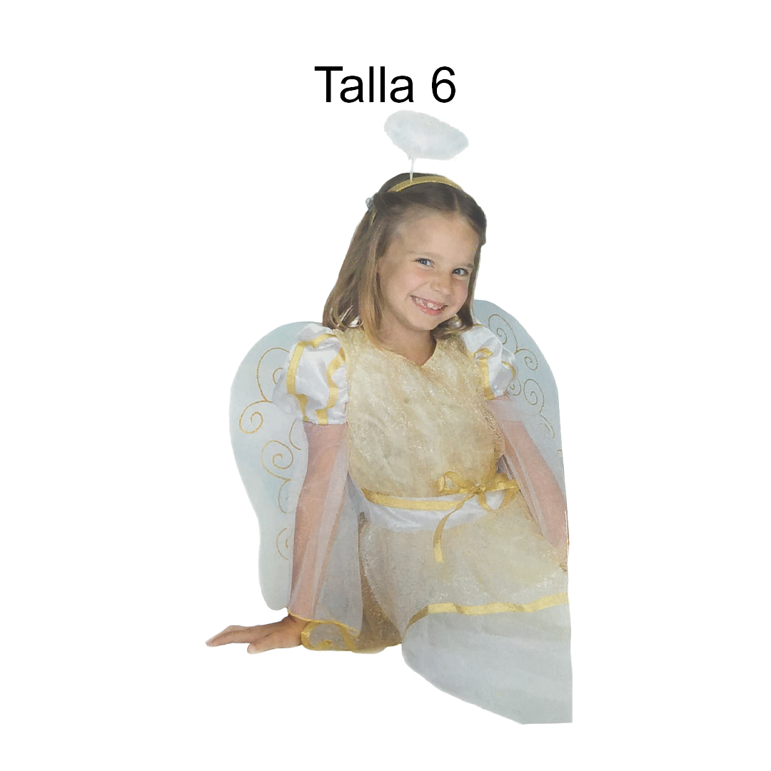 DISFRAZ ANGEL LUJO NINA T 6