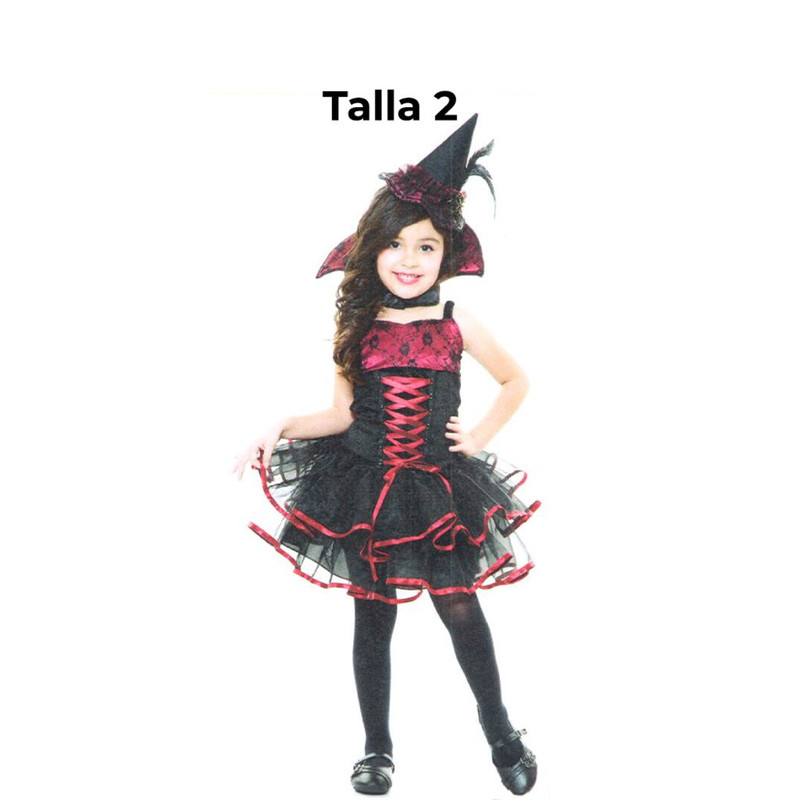 DISFRAZ VAMPIRESA NINA T 2 FCCK0003.2