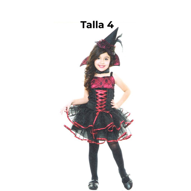 DISFRAZ VAMPIRESA NINA T 4 FCCK0003.4