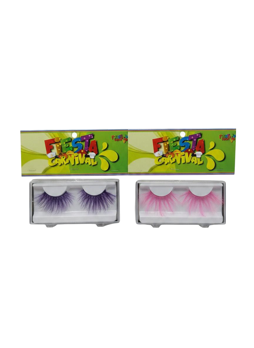 PESTANAS CON PLUMAS VARIOS COLORES
