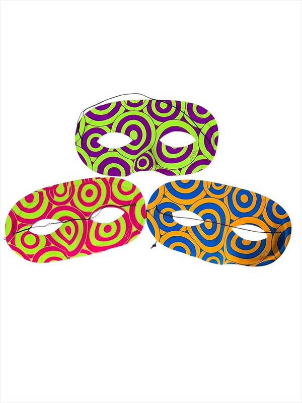 ANTIFAZ PLASTICO CIRCULOS DE COLORES 12UND