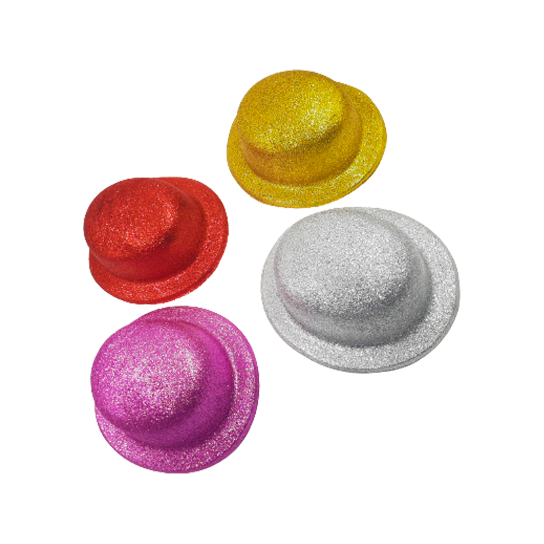 SOMBRERO PLASTICO OVALADO ESCARCHADO
