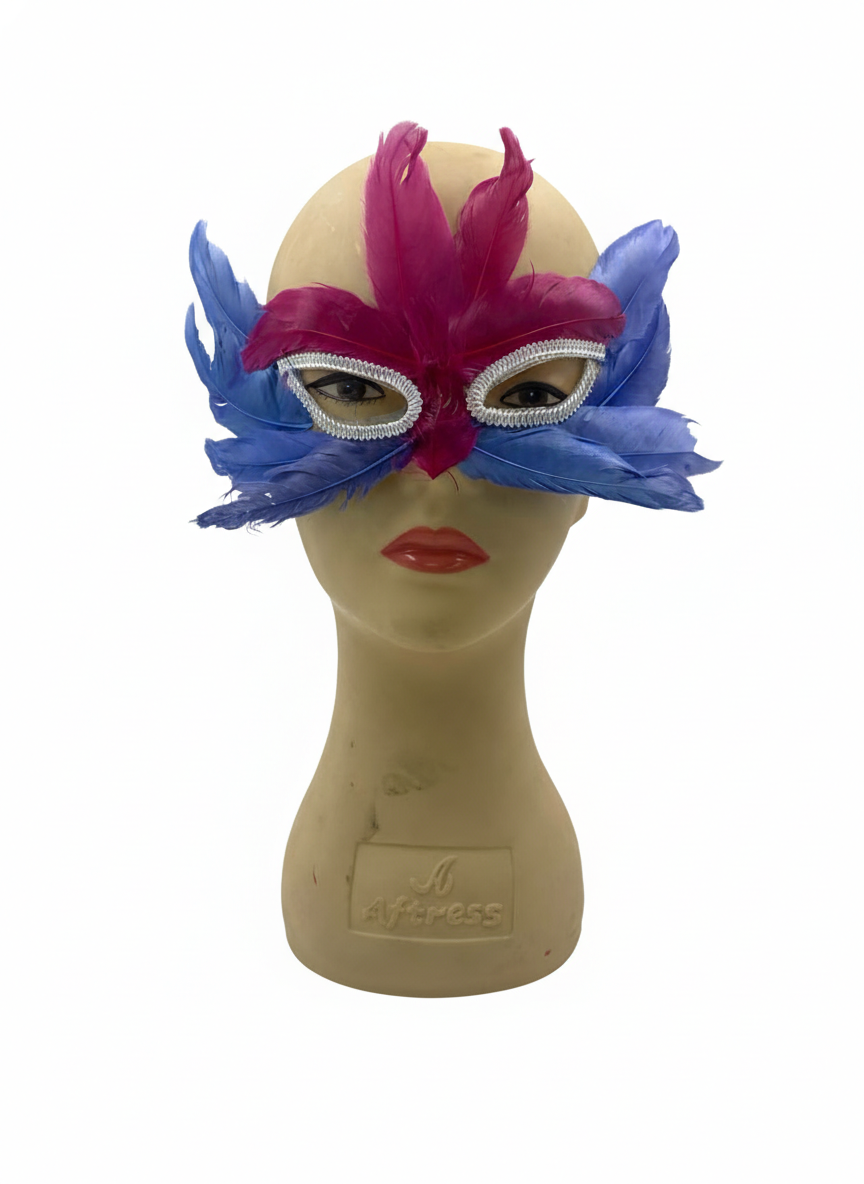 ANTIFAZ CARTON DE PLUMAS MULTICOLOR