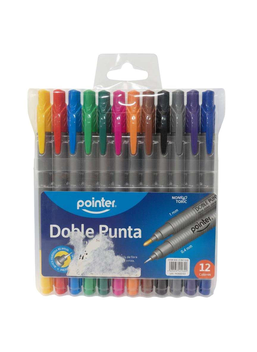MARCADOR DE AGUA DOBLE PTA 12PZ POINTER