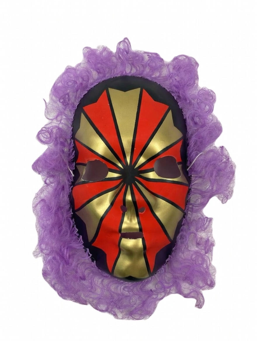 MASCARA PLASTICA CON CABELLO