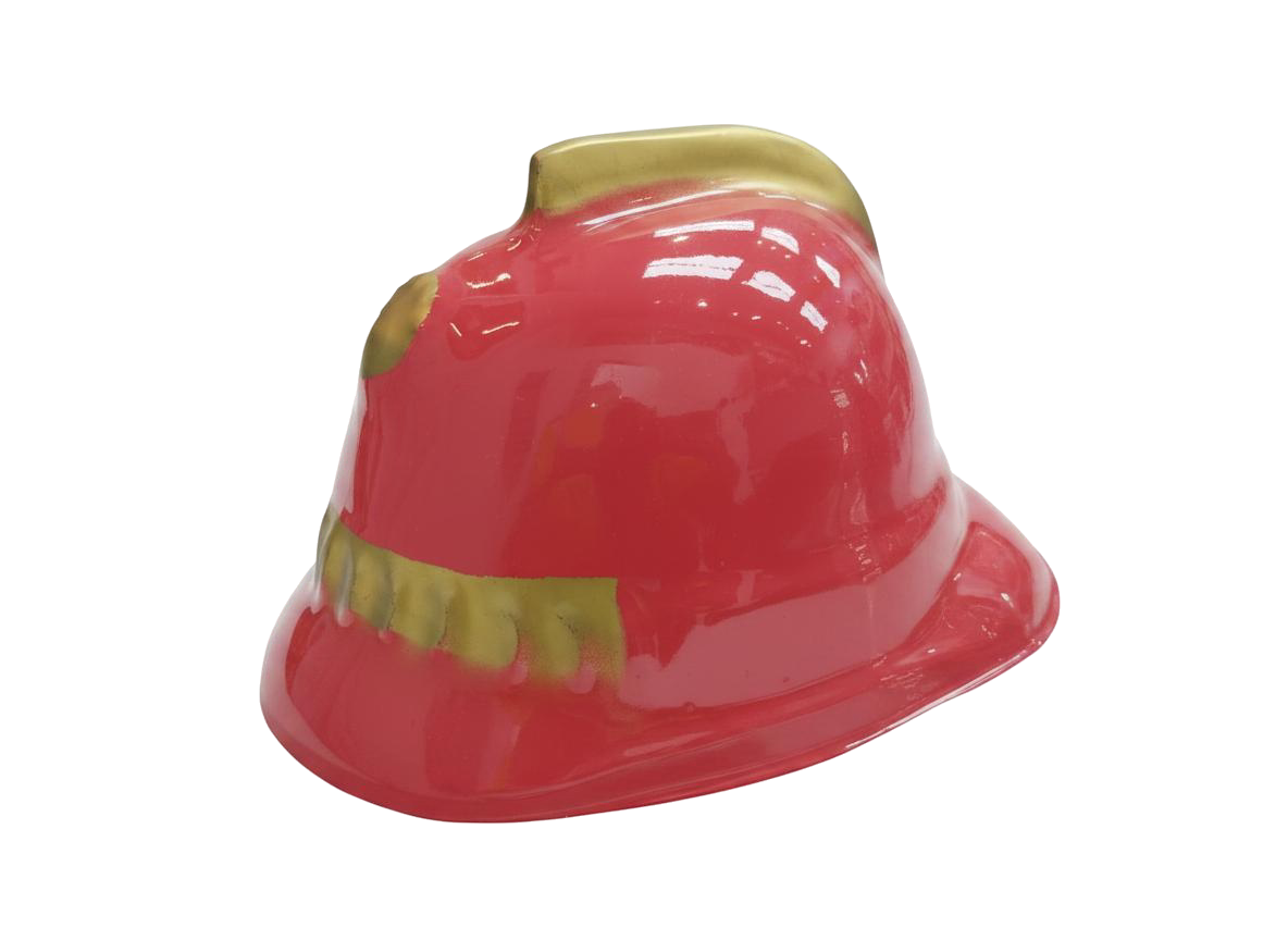 CASCO BOMBERO ADULTO ROJO