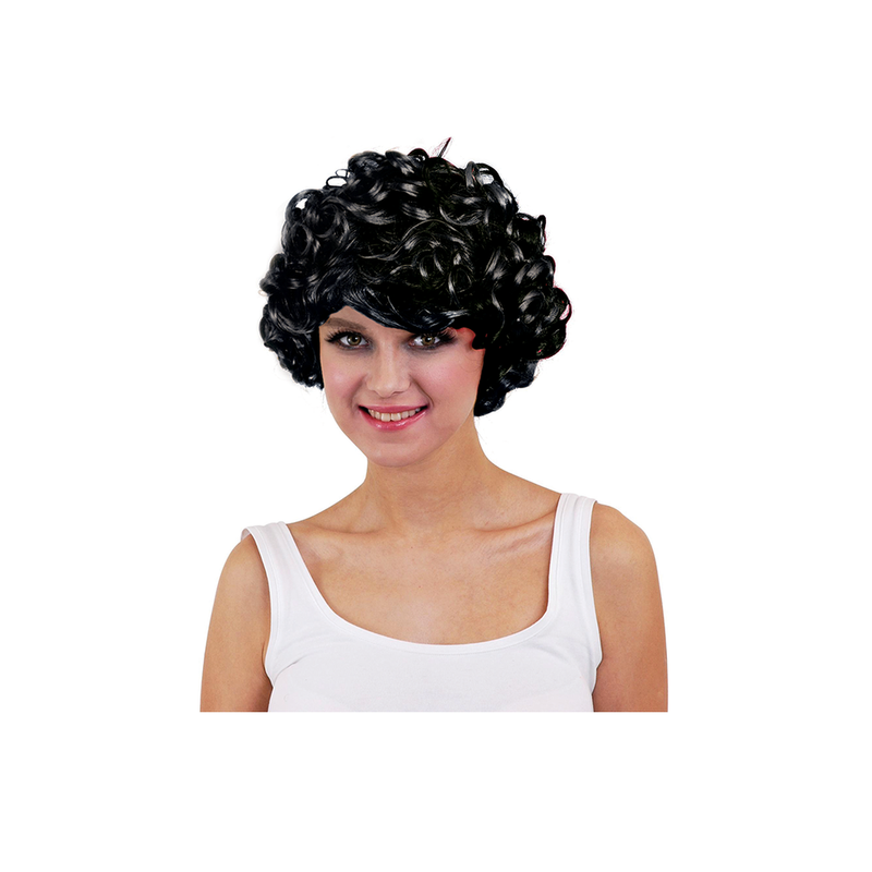 PELUCA CORTA ONDULADA NEGRA FMFN0027