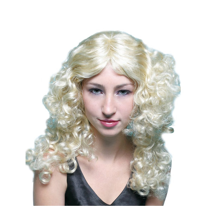 PELUCA ONDULADA LARGA RUBIA