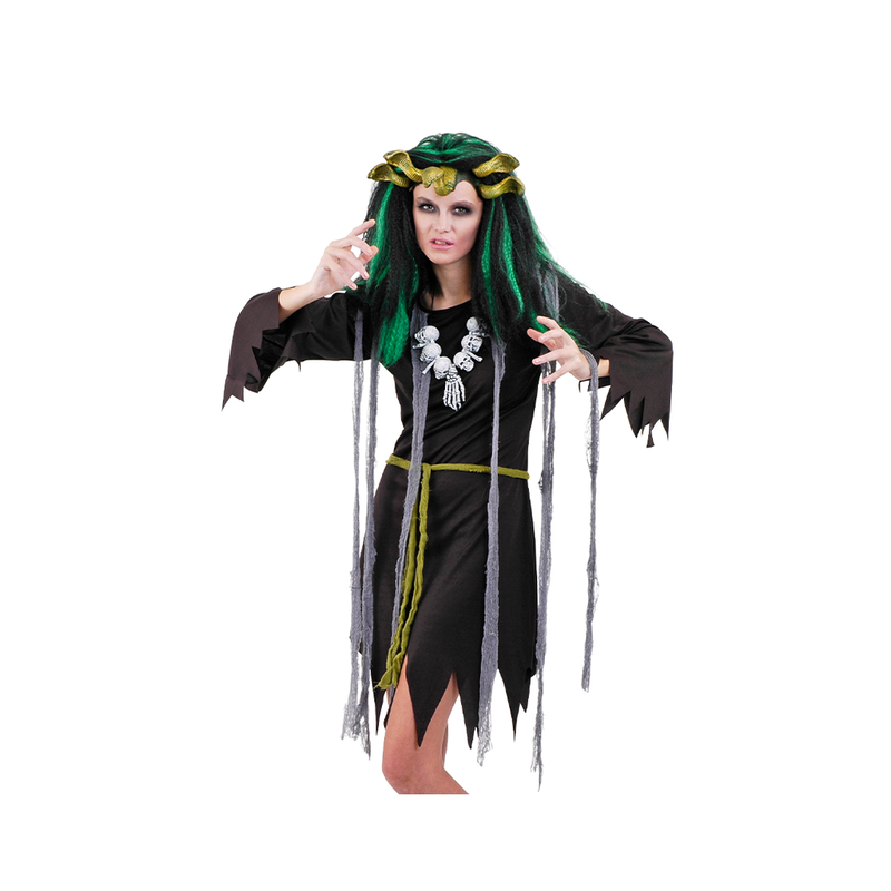 PELUCA LARGA CON SERPIENTES/MEDUSA