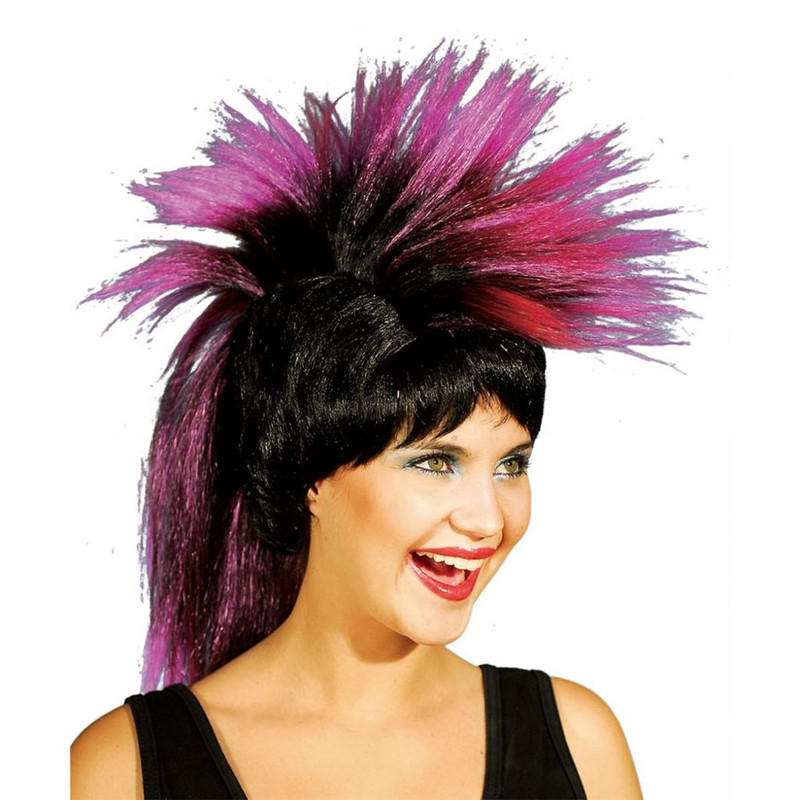 PELUCA PUNK CRESTA ROSADA