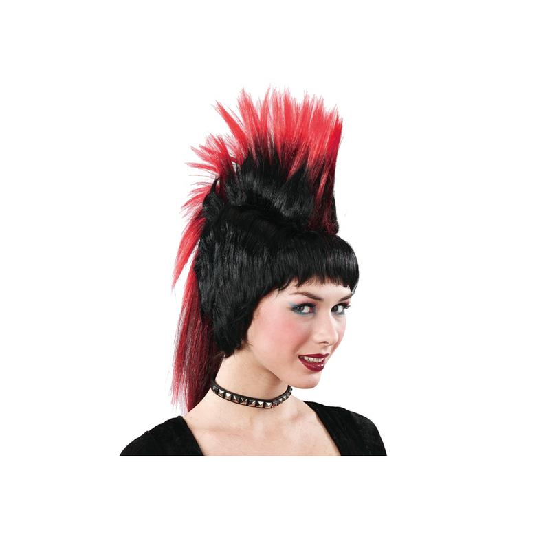 PELUCA PUNK CRESTA ROJA