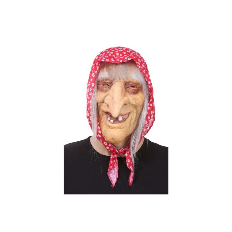 MASCARA LATEX VIEJA BANDANA ROJA