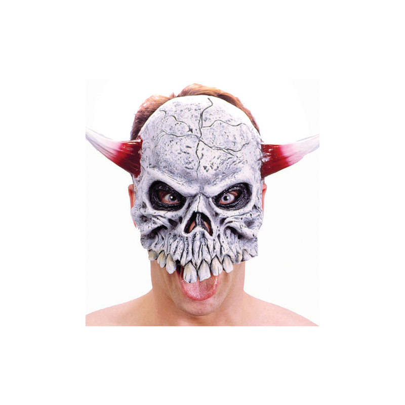 MASCARA LATEX ESQUELETO CON CACHOS