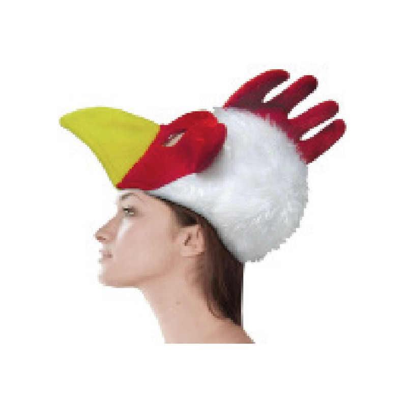GORRO POLLO BLANCO