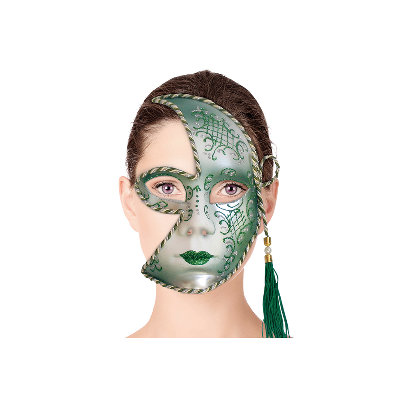 MASCARA RIGIDA MEDIA CARA VERDE