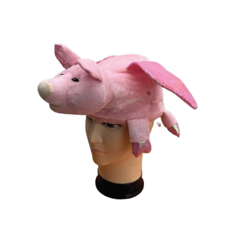 GORRO COCHINO CON ALAS ROSADO