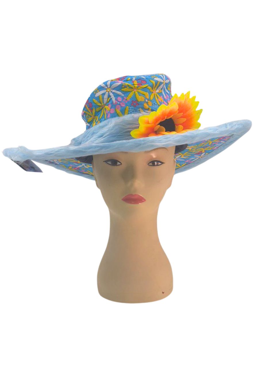 SOMBRERO ESTAMPADO FLORES