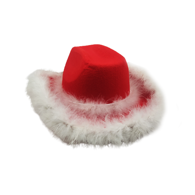 SOMBRERO VAQUERO ROJO CON MARABU
