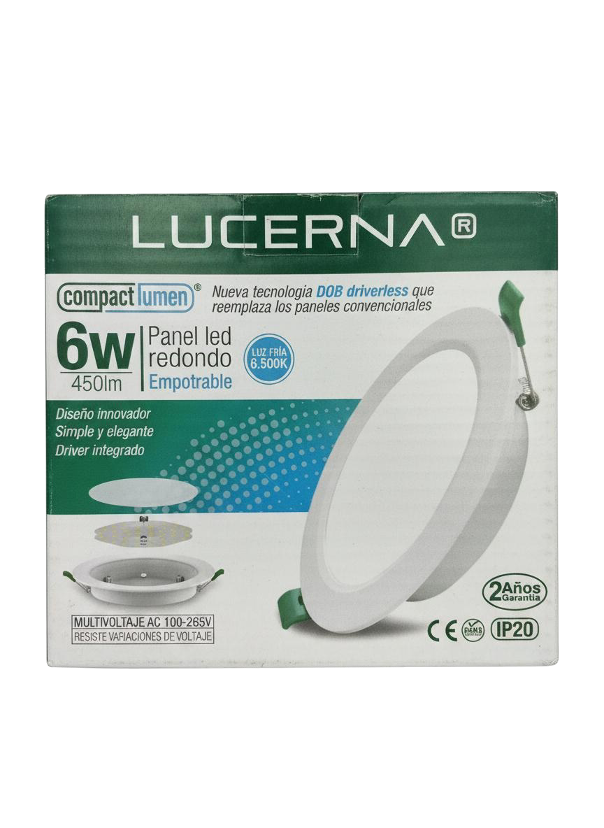 PANEL LED RED/EMP 6W 4" LUZ CAL LUCERNA
