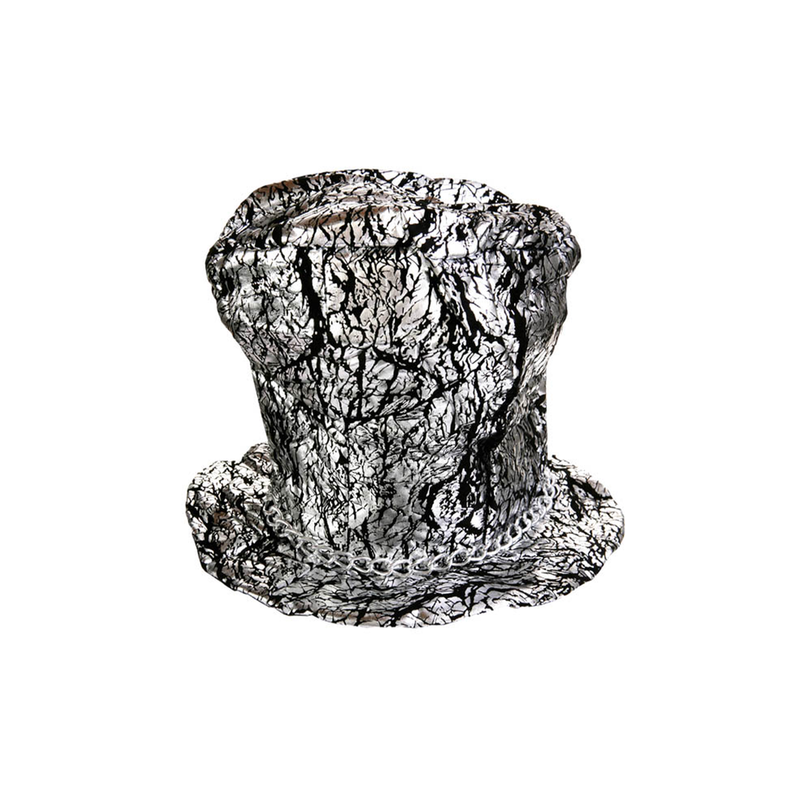 GORRO TELA CRAQUELADO PLATEADO