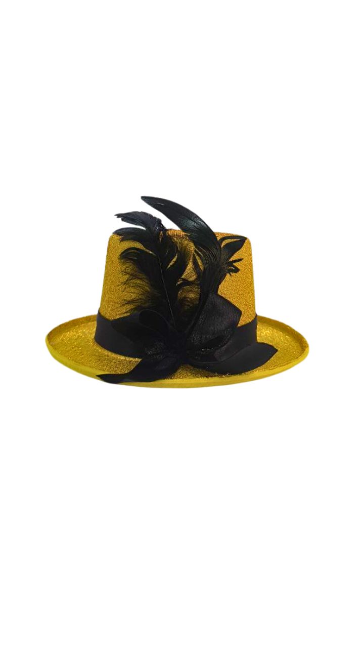 MINI SOMBRERO CON PLUMA