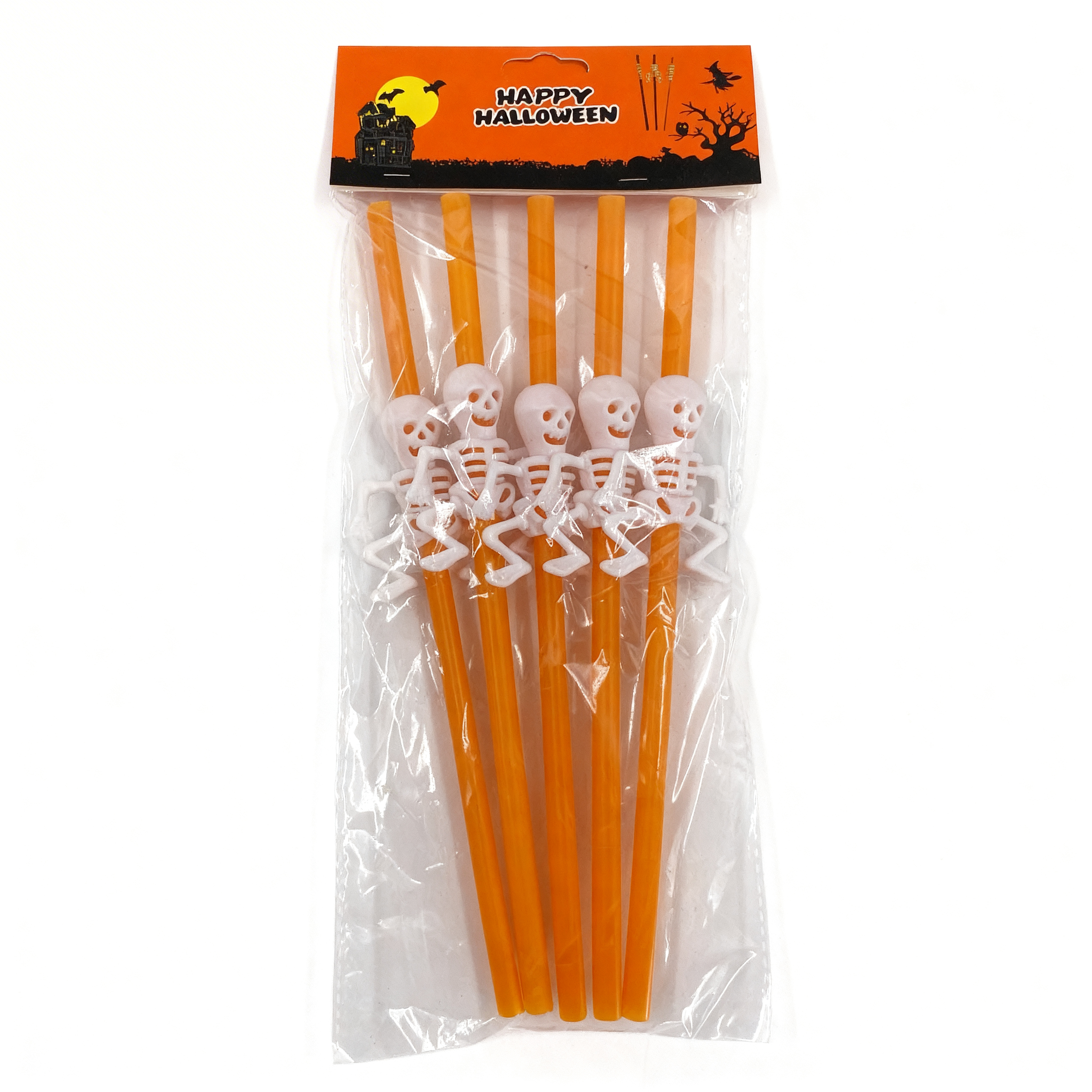 PITILLOS ESQUELETOS NEGRO/NARANJA