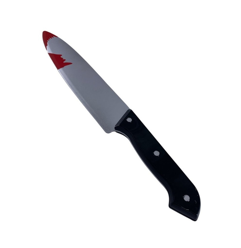 CUCHILLO PLASTICO CON SANGRE