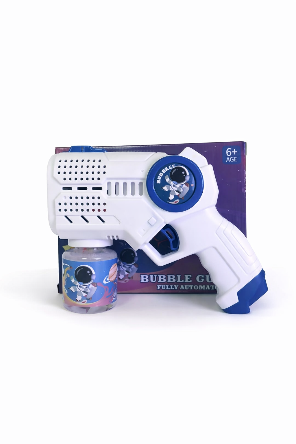 PISTOLA DE BURBUJAS ELECTRICA AZUL 14.5*14CM