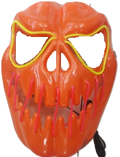 MASCARA LED CALABAZA TERROR PLASTICA