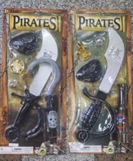ESPADA Y GARFIO PIRATA  PLASTICO
