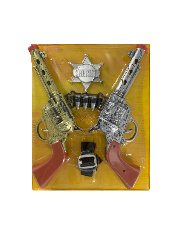 PISTOLAS Y PLACA  SHERIFT PLASTICAS