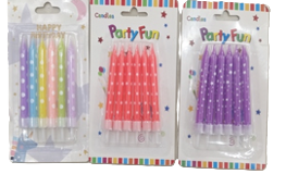 VELAS DE CUMPLEANOS  COLORES