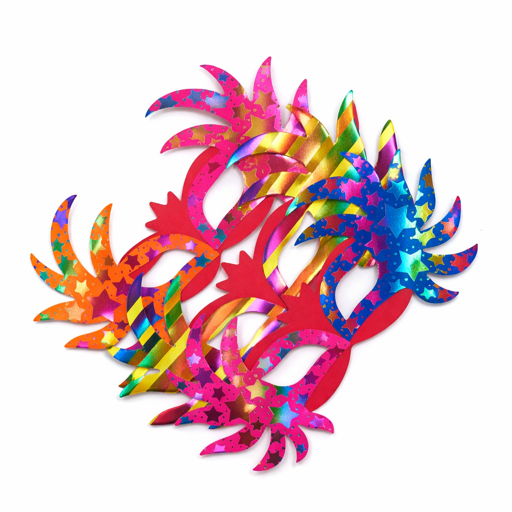 ANTIFAZ NEON PUNTAS CON ESTRELLAS