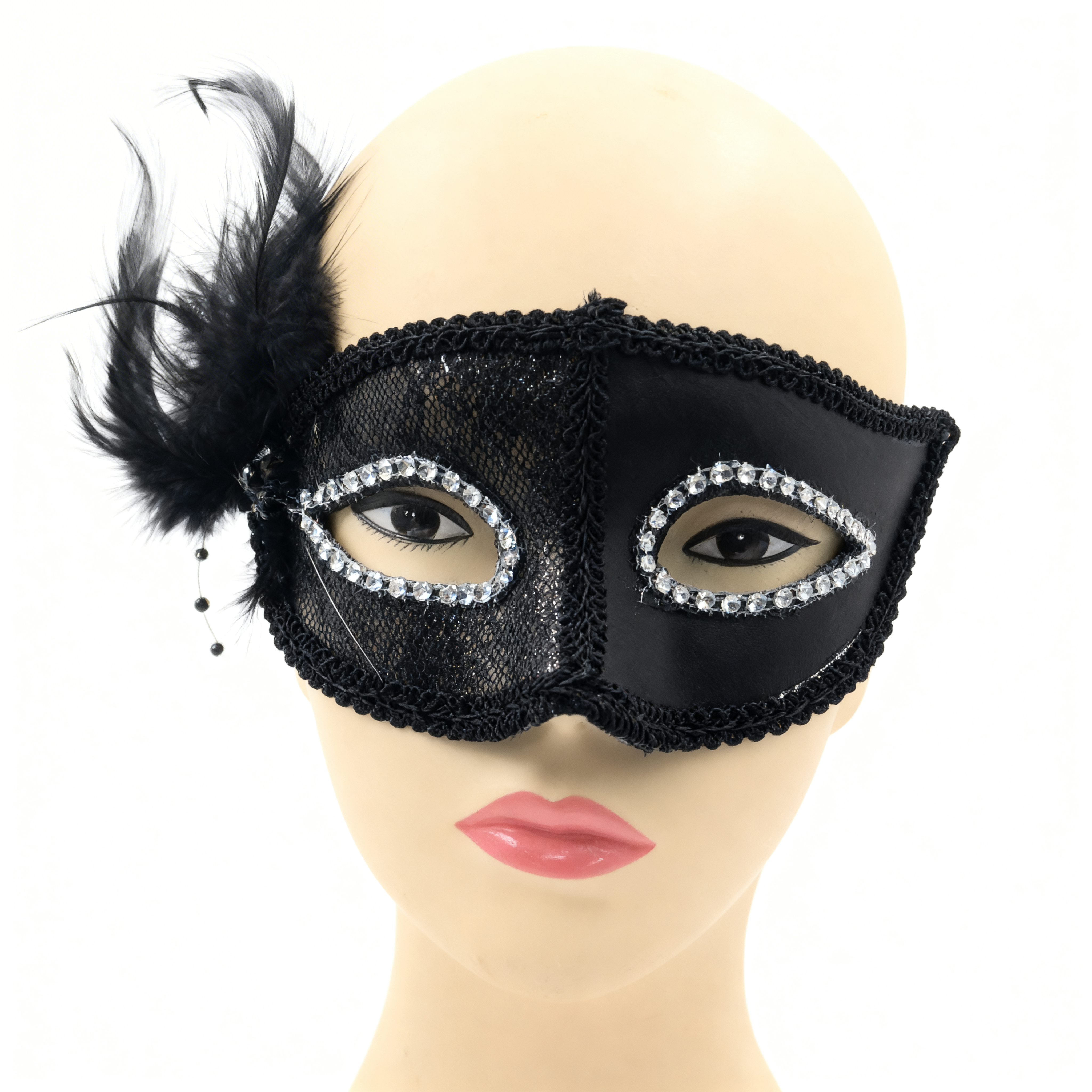 ANTIFAZ CON PLUMAS LATERAL UNI