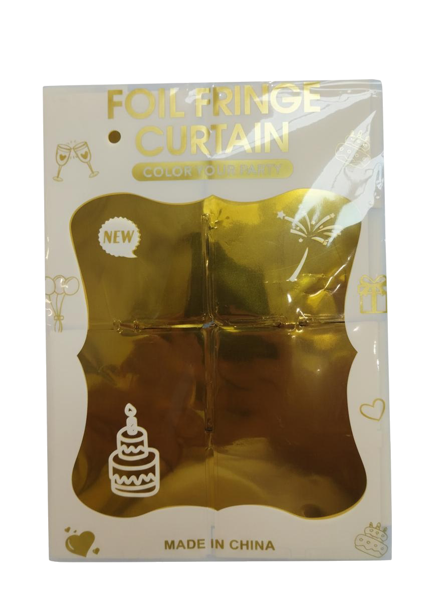 CORTINA DE CUADRO METALIZADA (AMARILLO)