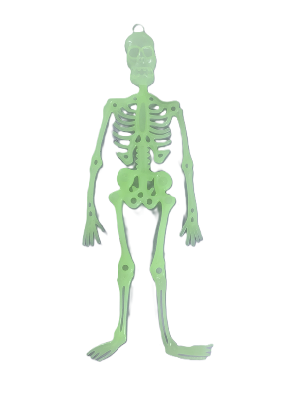 ESQUELETO PLASTICO 31 CM FOSFORESCENTE