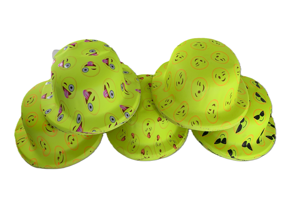 SOMBRERO PLASTICO 26*23 CM FOSFORESCENTE DE CARITAS