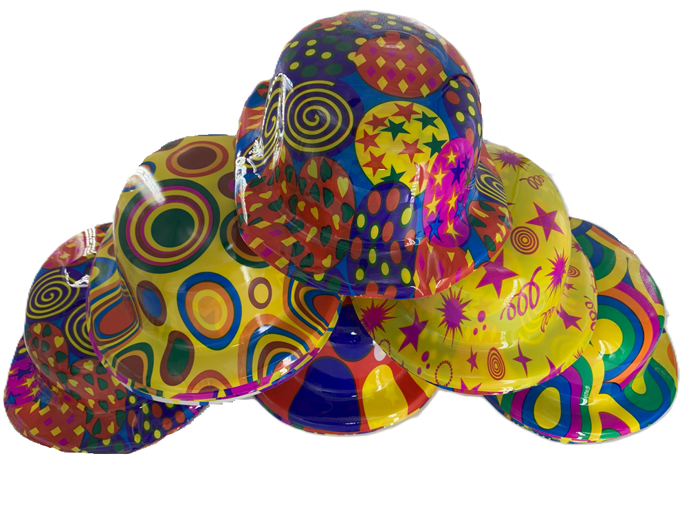 SOMBRERO PLASTICO 26*23 CM MODELOS VARIOS REDONDOS