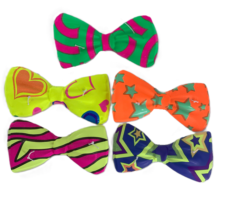 CORBATIN PLASTICO NEON MODELOS VARIOS X UNIDAD