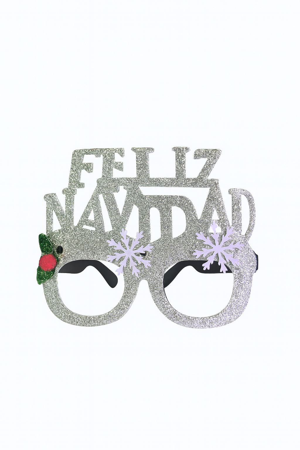 LENTES FELIZ NAVIDAD ESCARCHADO CON LUZ