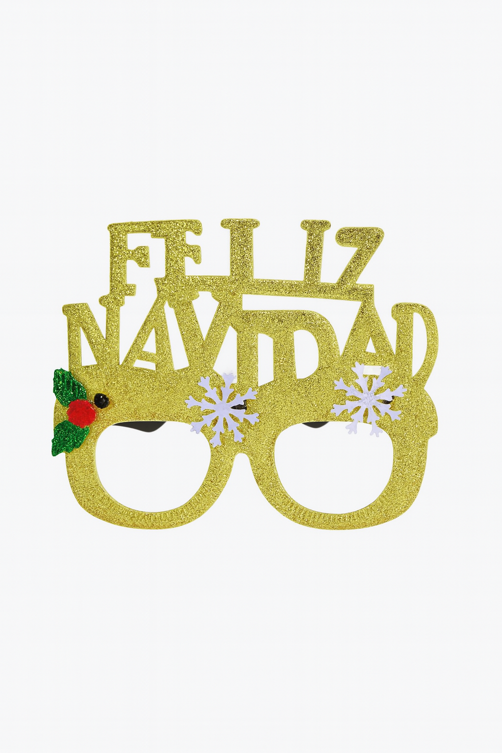 LENTES FELIZ NAVIDAD ESCARCHADO CON LUZ