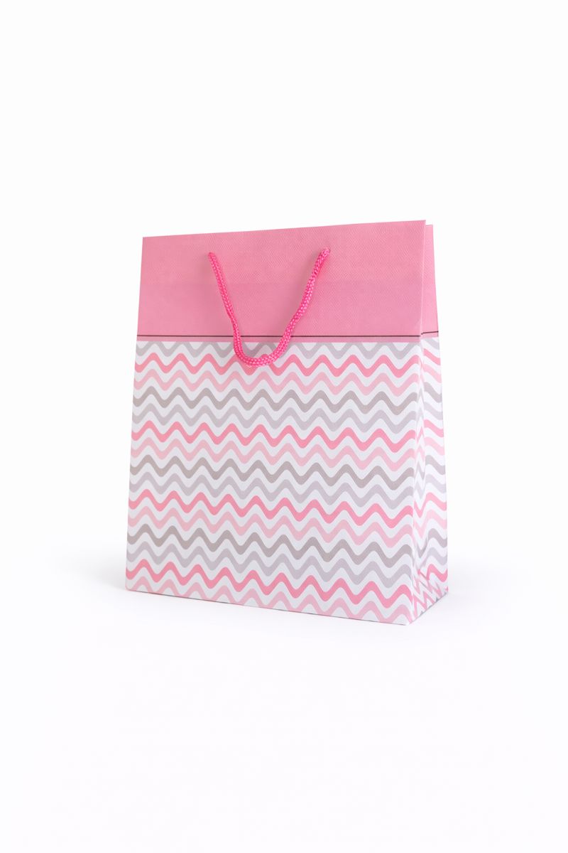 BOLSA DE REGALO LINEAS EN ZIG ZAG 18*7.5*22